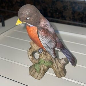 Vtg Lefton Japan hand painted Robin KWI251